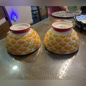 The pioneer Woman Flea Market 6" Decorated Footed Bowls set of 2